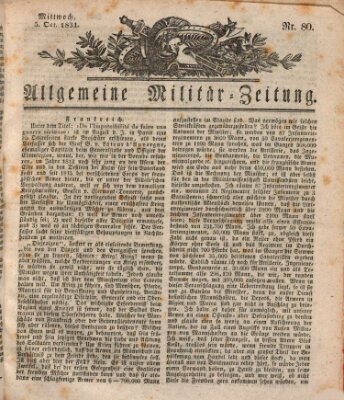 Allgemeine Militär-Zeitung Mittwoch 5. Oktober 1831