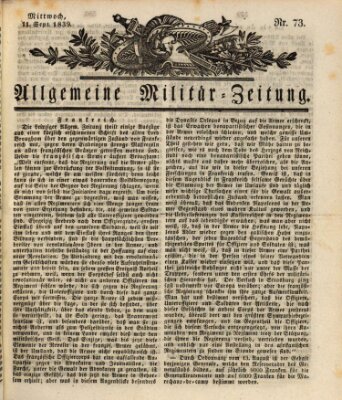 Allgemeine Militär-Zeitung Mittwoch 11. September 1839