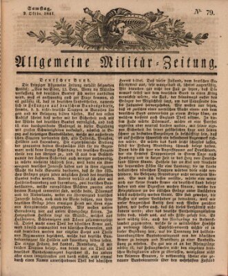 Allgemeine Militär-Zeitung Samstag 2. Oktober 1841