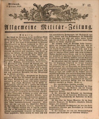 Allgemeine Militär-Zeitung Mittwoch 9. Februar 1842