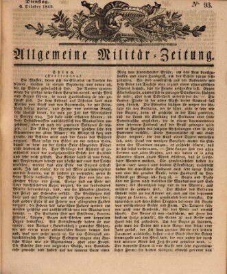 Allgemeine Militär-Zeitung Dienstag 4. Oktober 1842
