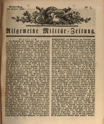 Allgemeine Militär-Zeitung Donnerstag 12. Januar 1843