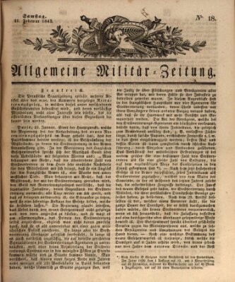Allgemeine Militär-Zeitung Samstag 11. Februar 1843