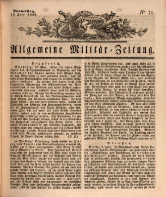 Allgemeine Militär-Zeitung Donnerstag 15. Juni 1843