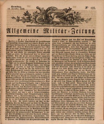 Allgemeine Militär-Zeitung Samstag 14. Oktober 1843