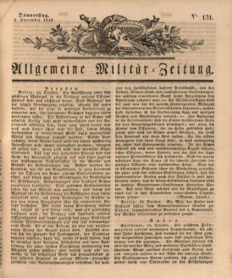 Allgemeine Militär-Zeitung Donnerstag 2. November 1843