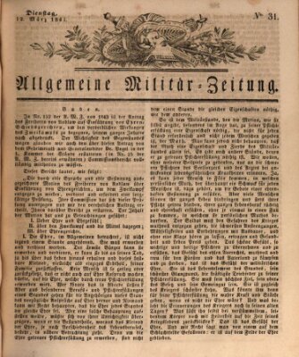 Allgemeine Militär-Zeitung Dienstag 12. März 1844