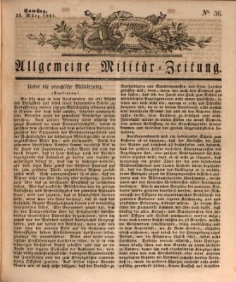 Allgemeine Militär-Zeitung Samstag 23. März 1844