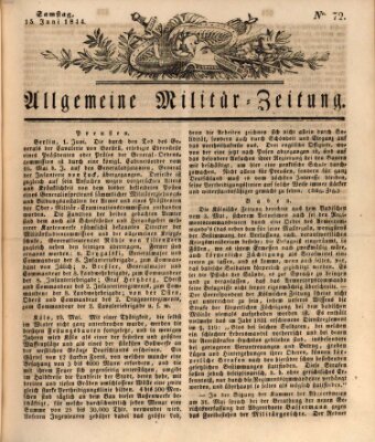 Allgemeine Militär-Zeitung Samstag 15. Juni 1844