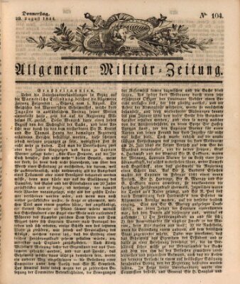 Allgemeine Militär-Zeitung Donnerstag 29. August 1844