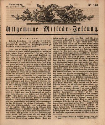 Allgemeine Militär-Zeitung Donnerstag 28. November 1844