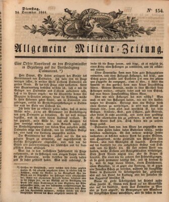 Allgemeine Militär-Zeitung Dienstag 24. Dezember 1844