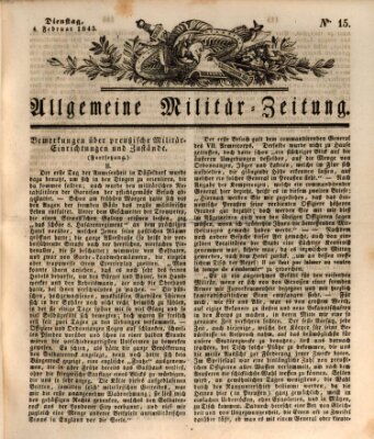 Allgemeine Militär-Zeitung Dienstag 4. Februar 1845