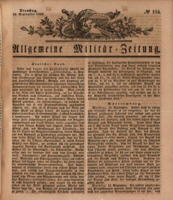 Allgemeine Militär-Zeitung Dienstag 22. September 1846