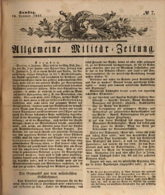 Allgemeine Militär-Zeitung Samstag 16. Januar 1847