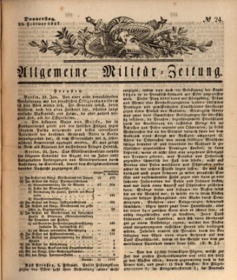Allgemeine Militär-Zeitung Donnerstag 25. Februar 1847