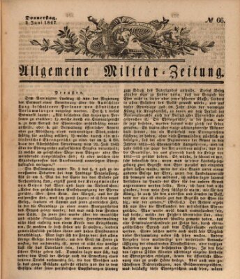 Allgemeine Militär-Zeitung Donnerstag 3. Juni 1847