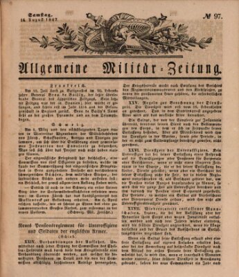 Allgemeine Militär-Zeitung Samstag 14. August 1847