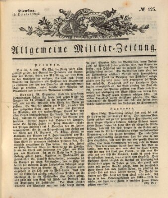 Allgemeine Militär-Zeitung Dienstag 19. Oktober 1847