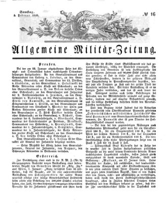 Allgemeine Militär-Zeitung Samstag 5. Februar 1848
