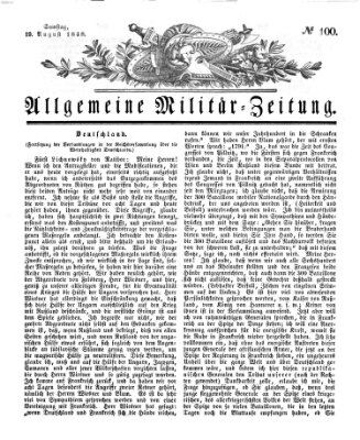 Allgemeine Militär-Zeitung Samstag 19. August 1848
