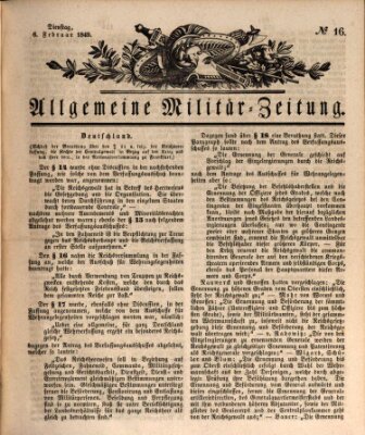 Allgemeine Militär-Zeitung Dienstag 6. Februar 1849