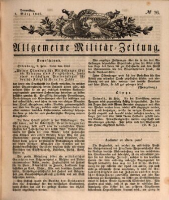 Allgemeine Militär-Zeitung Donnerstag 1. März 1849