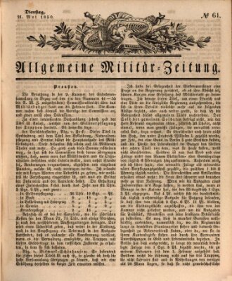 Allgemeine Militär-Zeitung Dienstag 21. Mai 1850