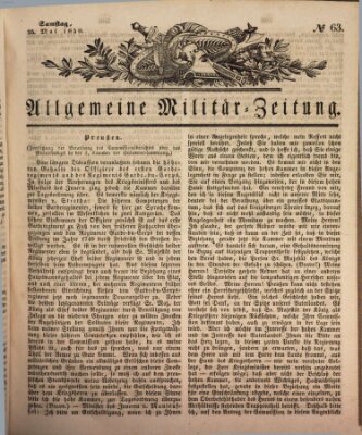 Allgemeine Militär-Zeitung Samstag 25. Mai 1850