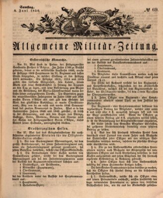 Allgemeine Militär-Zeitung Samstag 8. Juni 1850