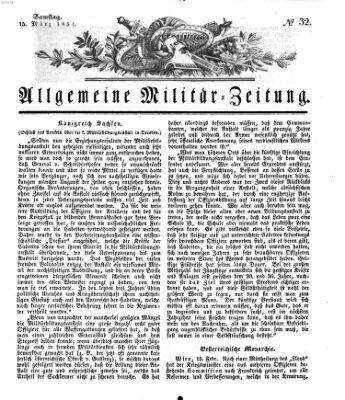 Allgemeine Militär-Zeitung Samstag 15. März 1851