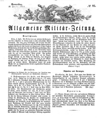 Allgemeine Militär-Zeitung Donnerstag 17. Juli 1851