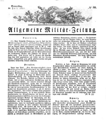 Allgemeine Militär-Zeitung Donnerstag 24. Juli 1851