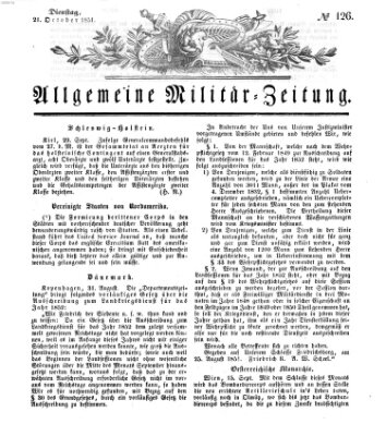 Allgemeine Militär-Zeitung Dienstag 21. Oktober 1851