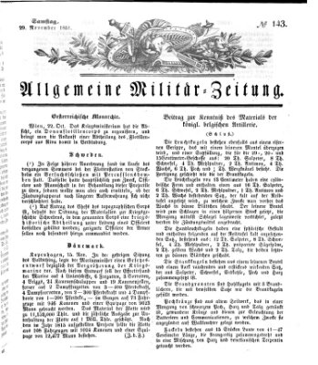 Allgemeine Militär-Zeitung Samstag 29. November 1851