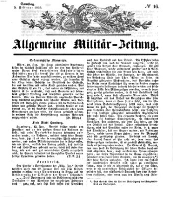 Allgemeine Militär-Zeitung Samstag 5. Februar 1853