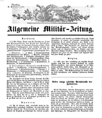 Allgemeine Militär-Zeitung Dienstag 8. Februar 1853