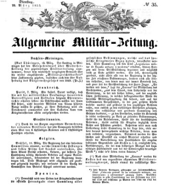 Allgemeine Militär-Zeitung Dienstag 22. März 1853