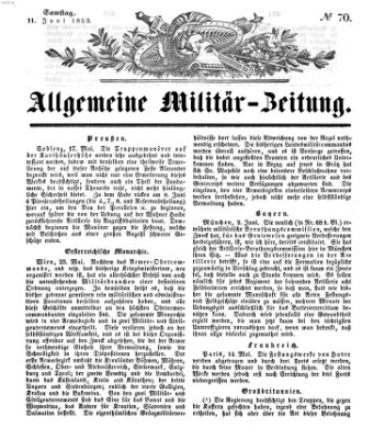 Allgemeine Militär-Zeitung Samstag 11. Juni 1853