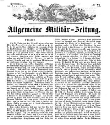 Allgemeine Militär-Zeitung Donnerstag 16. Juni 1853