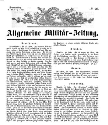 Allgemeine Militär-Zeitung Donnerstag 2. März 1854