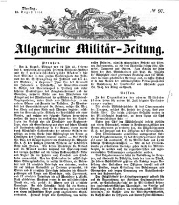 Allgemeine Militär-Zeitung Dienstag 15. August 1854