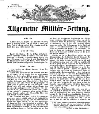 Allgemeine Militär-Zeitung Dienstag 3. Oktober 1854