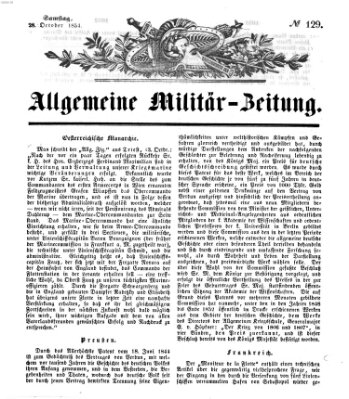 Allgemeine Militär-Zeitung Samstag 28. Oktober 1854