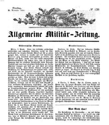Allgemeine Militär-Zeitung Dienstag 21. November 1854