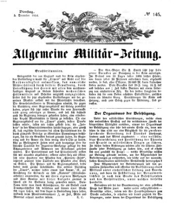 Allgemeine Militär-Zeitung Dienstag 5. Dezember 1854
