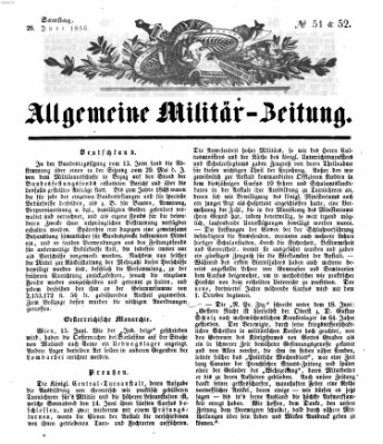 Allgemeine Militär-Zeitung Samstag 28. Juni 1856