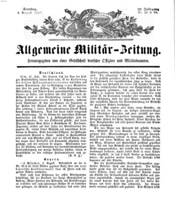 Allgemeine Militär-Zeitung Samstag 8. August 1857