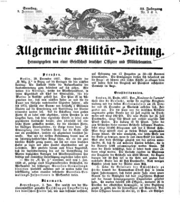 Allgemeine Militär-Zeitung Samstag 9. Januar 1858