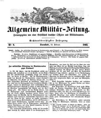 Allgemeine Militär-Zeitung Samstag 23. Februar 1861